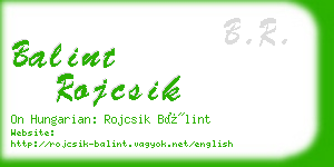 balint rojcsik business card